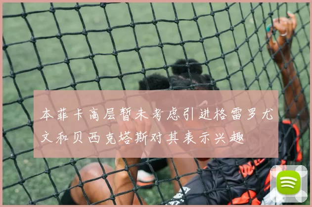 本菲卡高层暂未考虑引进格雷罗尤文和贝西克塔斯对其表示兴趣